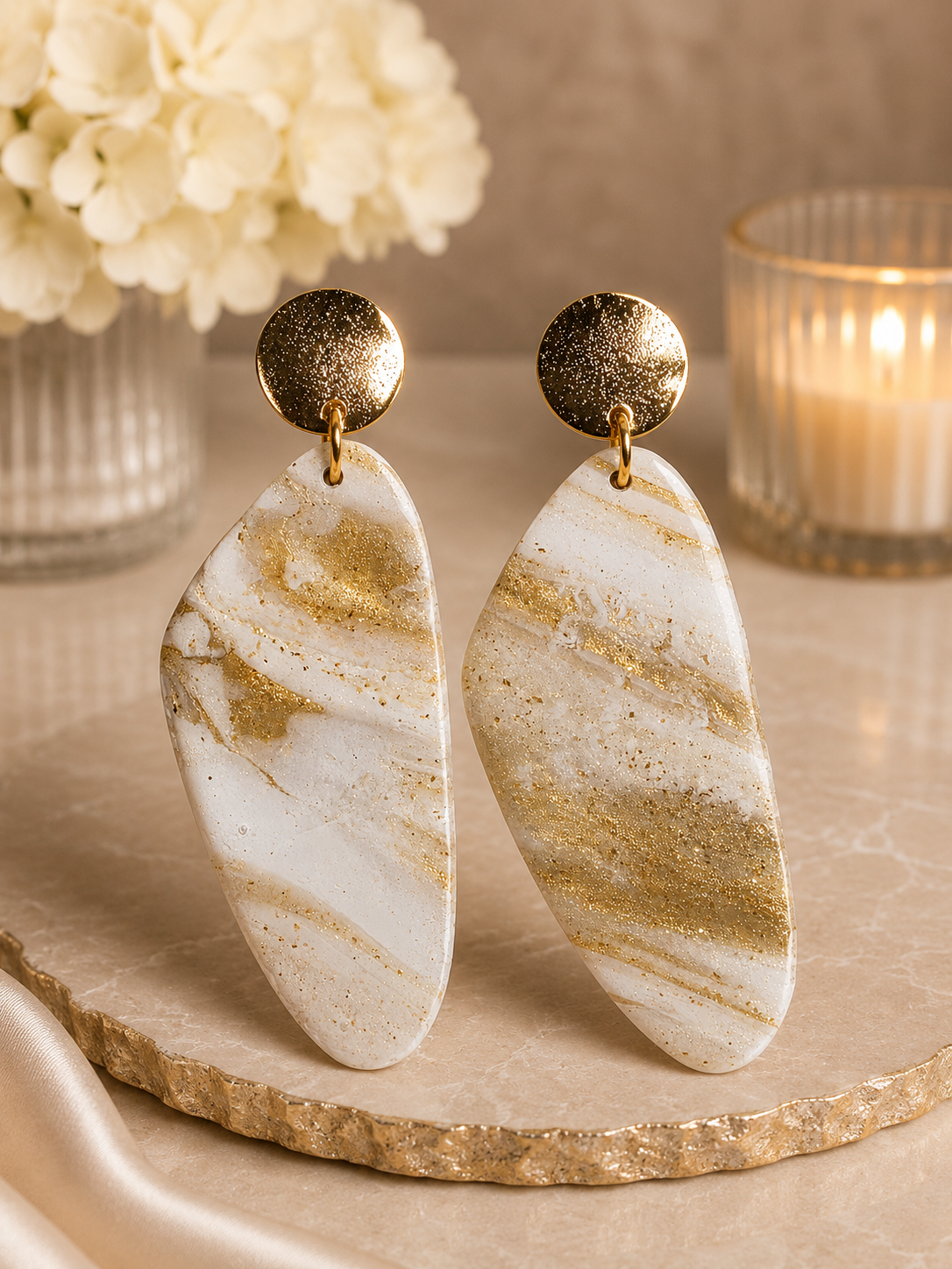 Golden Earth Statement Earrings #3