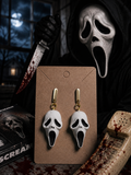 Scream-Inspired Ghost Face Earrings