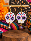 💀 Fiesta de Flores Sugar Skulls Purple