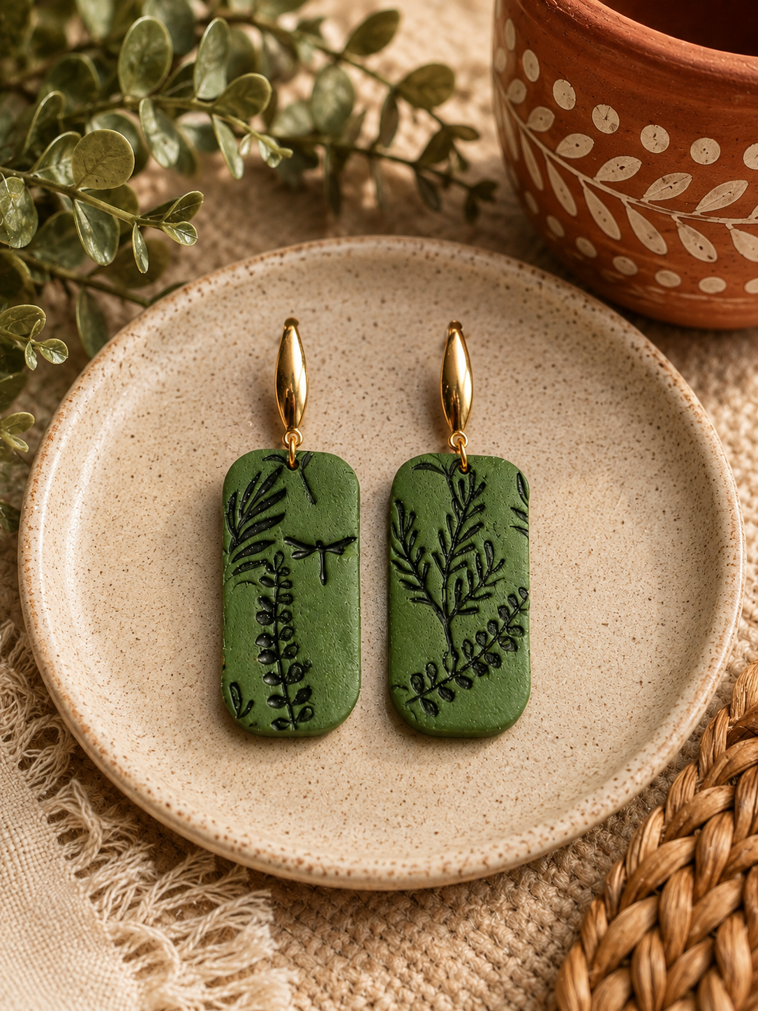 Raíces Tierra Verde Earrings
