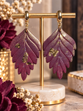 Gilded Merlot Leaves