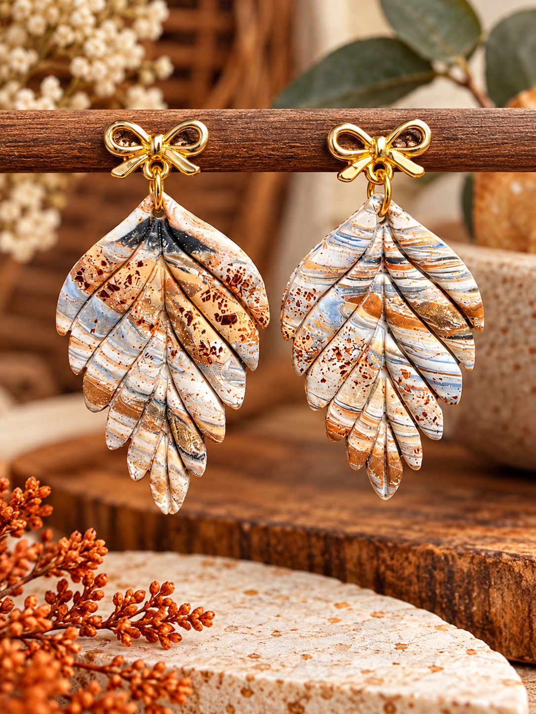 Bronze & Golden Whisper Leaves