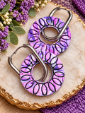 Lavender Blooms Hoops