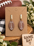 Game Day Darling Football Earrings